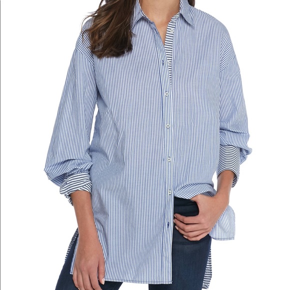 Free People Striped Lakehouse Oversized Hi-Low - Picture 5 of 8